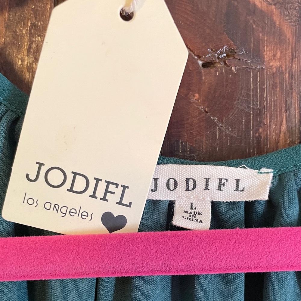 JODIFL Forest Green Long Sleeve Dress - Picture 2 of 3